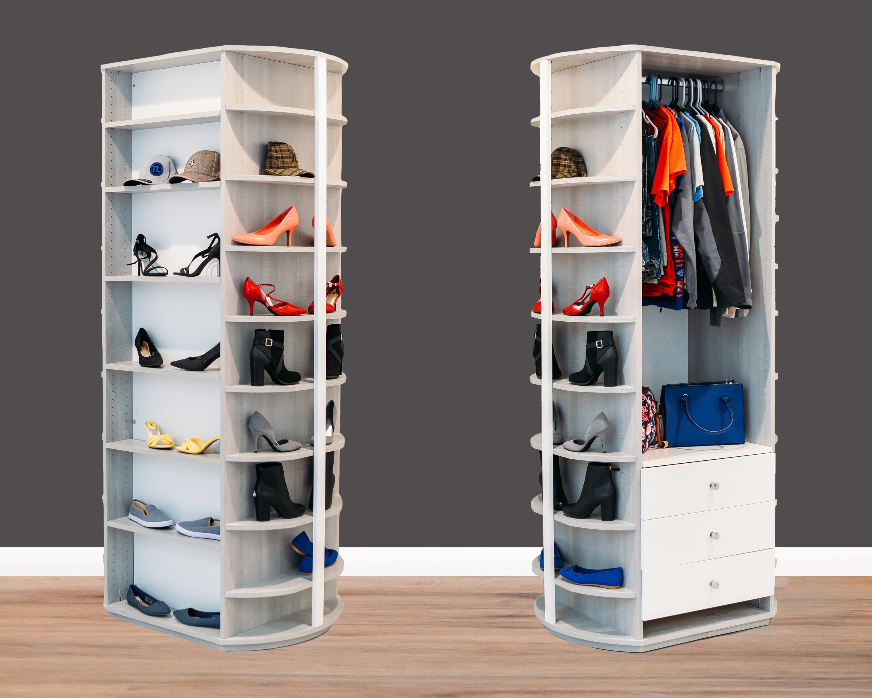 How to maximize a small walk-in closet with revolving closet system