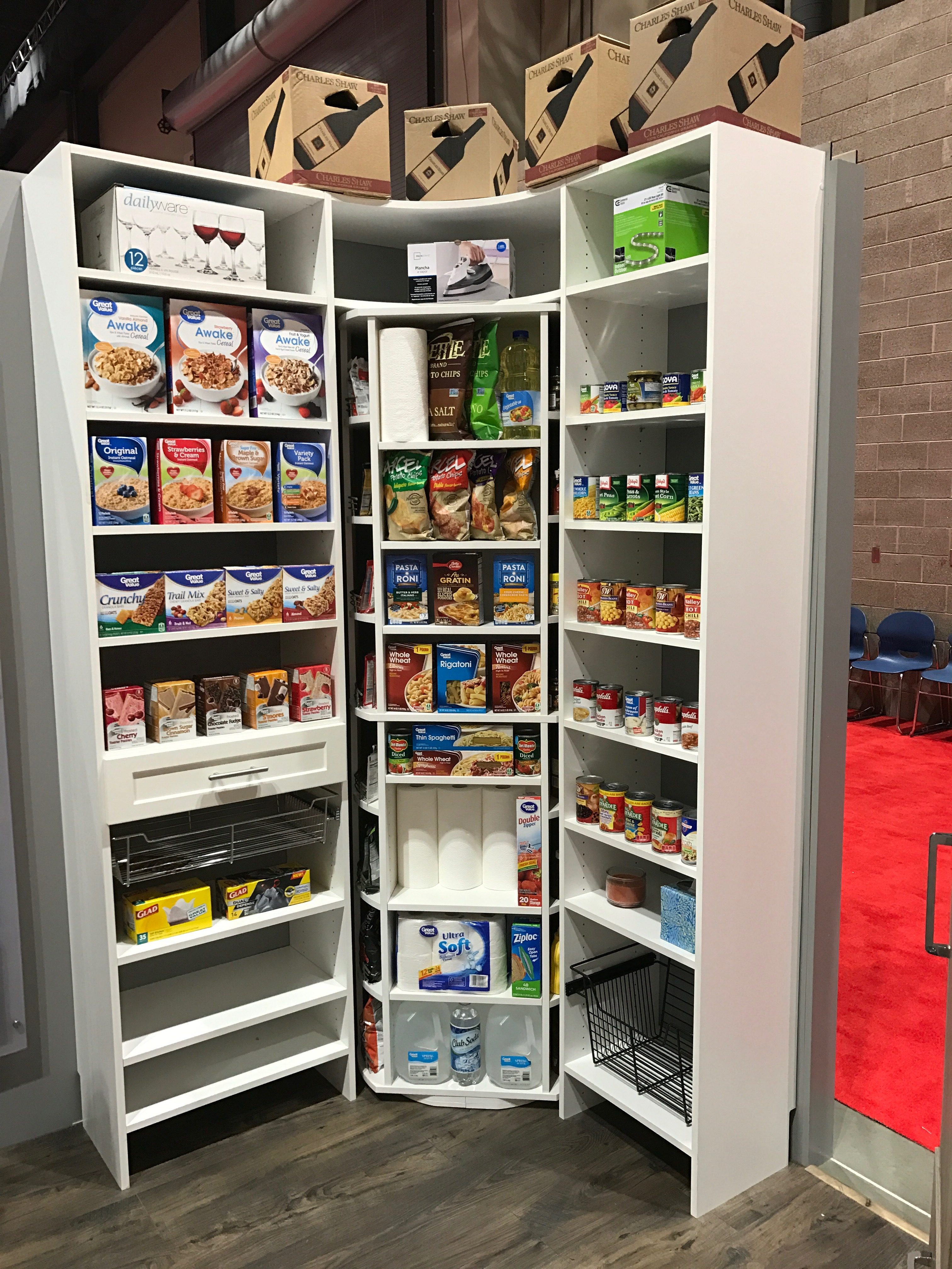 Hidden revolving storage pantry – multi-family closet solutions