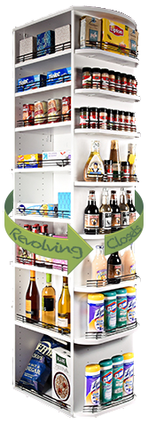 Hidden revolving storage pantry – space-saving revolving wardrobe