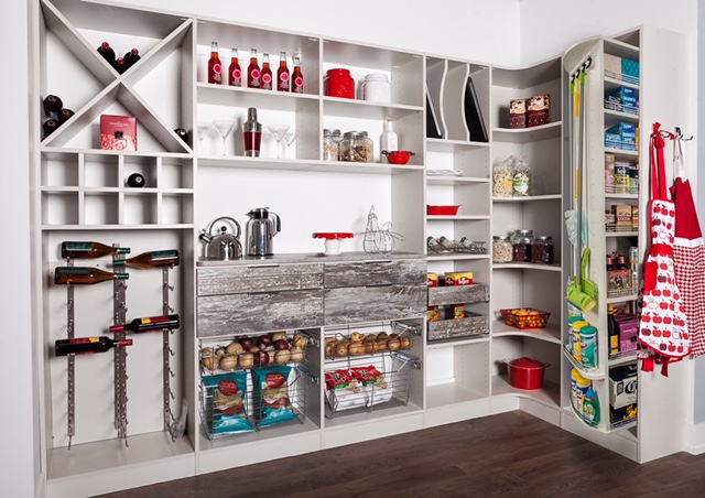 Space-saving revolving wardrobe kitchen installation – eco-friendly closet materials