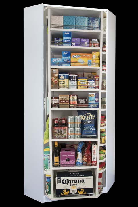 Hidden revolving storage corner pantry – modular closet systems wholesale