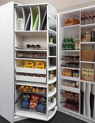 Electric closet storage pantry – 360-degree revolving pantry system